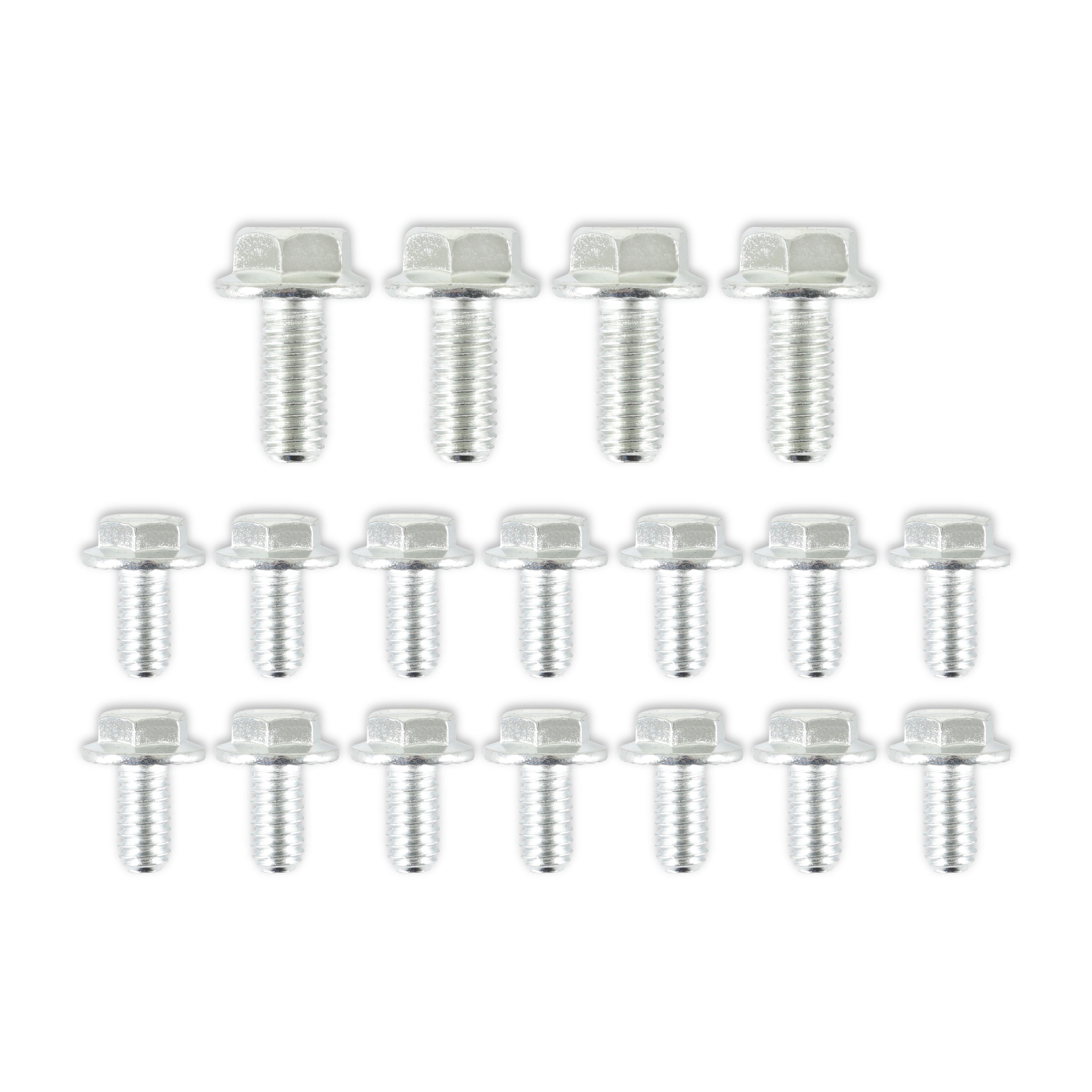 Mr Gasket 6085MRG Oil Pan Bolt Kit; 14 pc. 1/4 in.-20 x 0.5 in.; 4 pc. 5/16 in.-18 x 0.75 in.; Mr Gasket 6085MRG