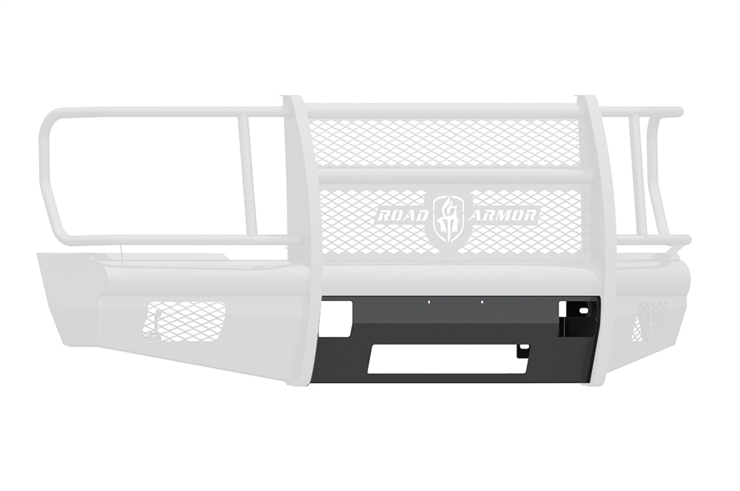 Road Armor 608V-NWP Vaquero Replacement Winch Mount Cover; Front; Satin Black; Road Armor 608V-NWP