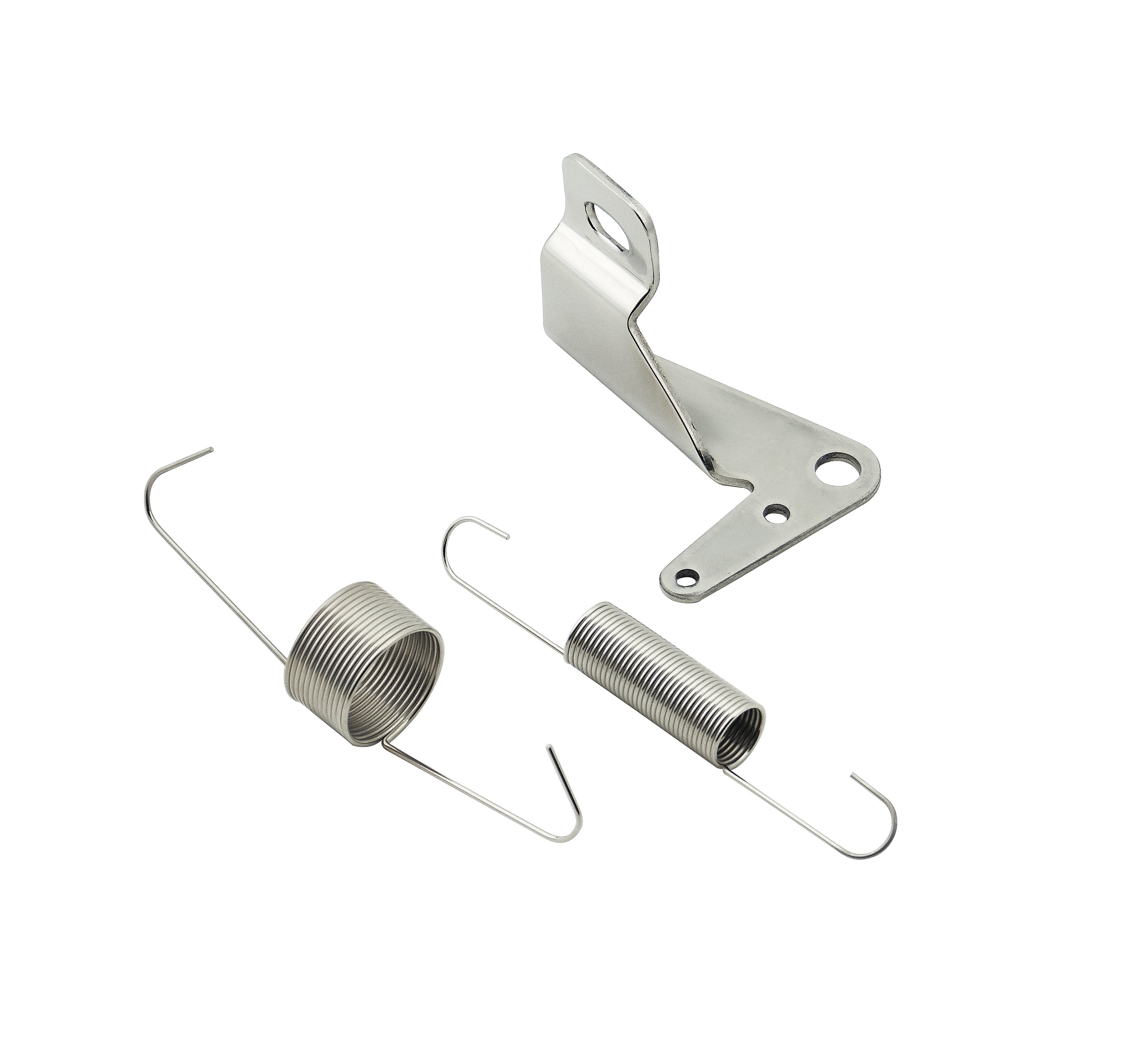 Mr Gasket 6092MRG Throttle Cable Bracket; Stainless Steel; w/Dual Nickel Plated Return Springs; Mr Gasket 6092MRG