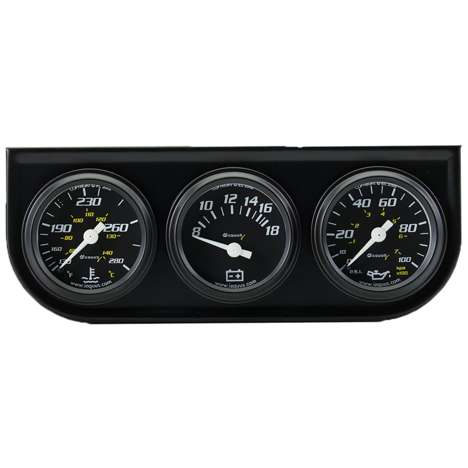 Equus E6100 GA CONSOLE; WT/VOLT/OP; 1.5in.; 270deg. SWEEP M; 280deg.F/18V/100PSI BK DIAL BK Equus E6100