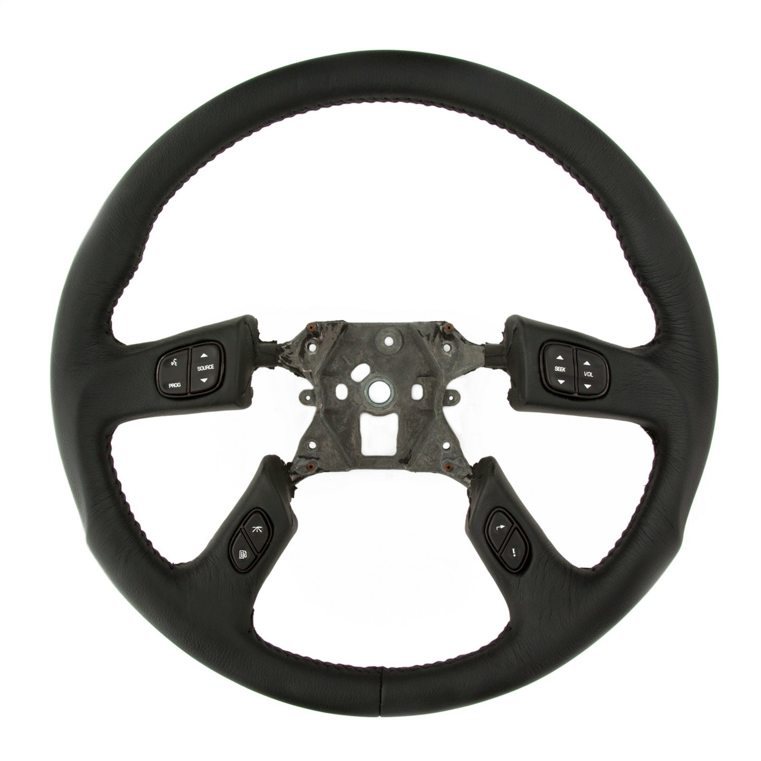 Grant 61037 Revolution Style OEM Airbag Replacement Steering Wheel; Black Leather Wrapped; Grant 61037