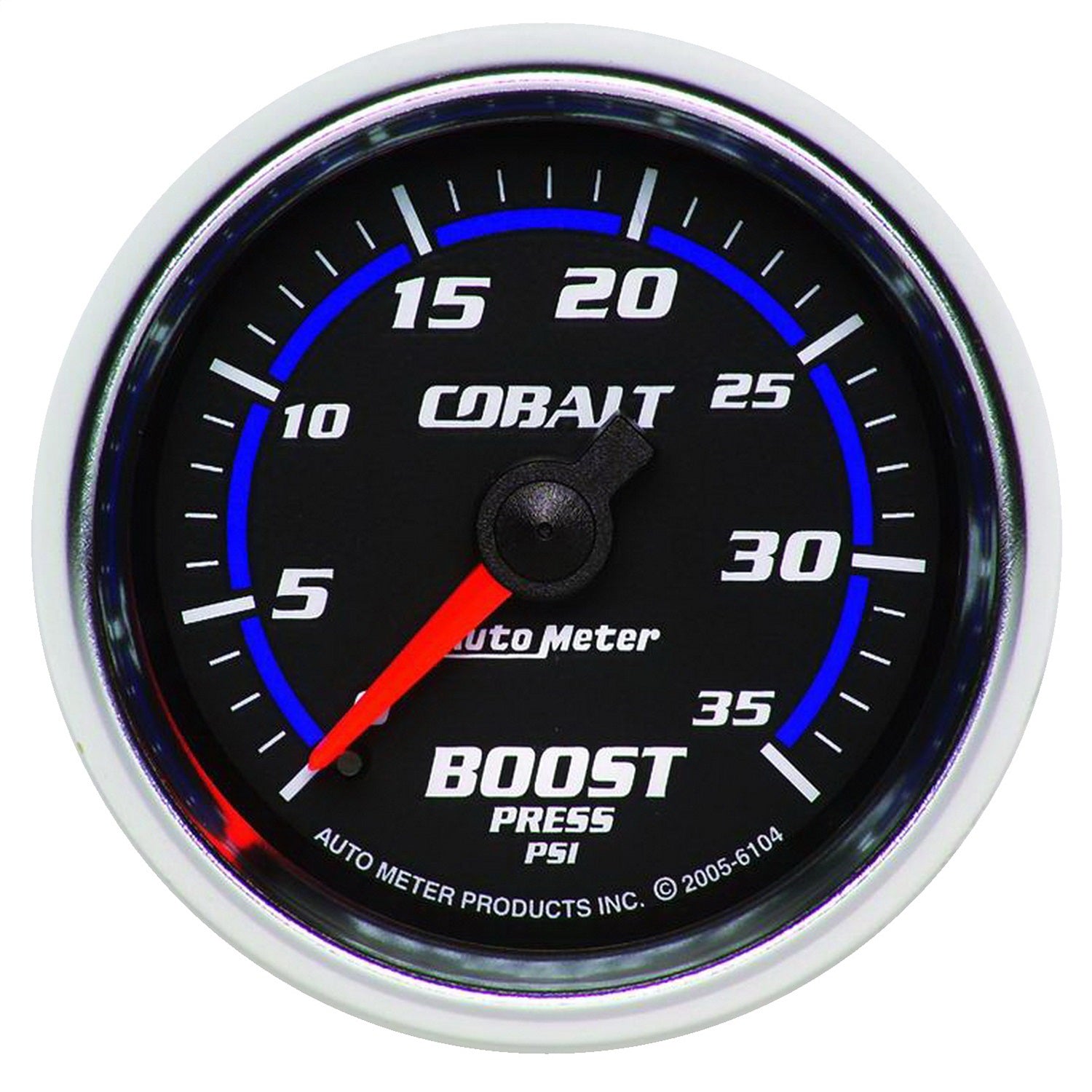 AutoMeter 6104 GAUGE; BOOST; 2 1/16in.; 35PSI; MECHANICAL; COBALT AutoMeter 6104