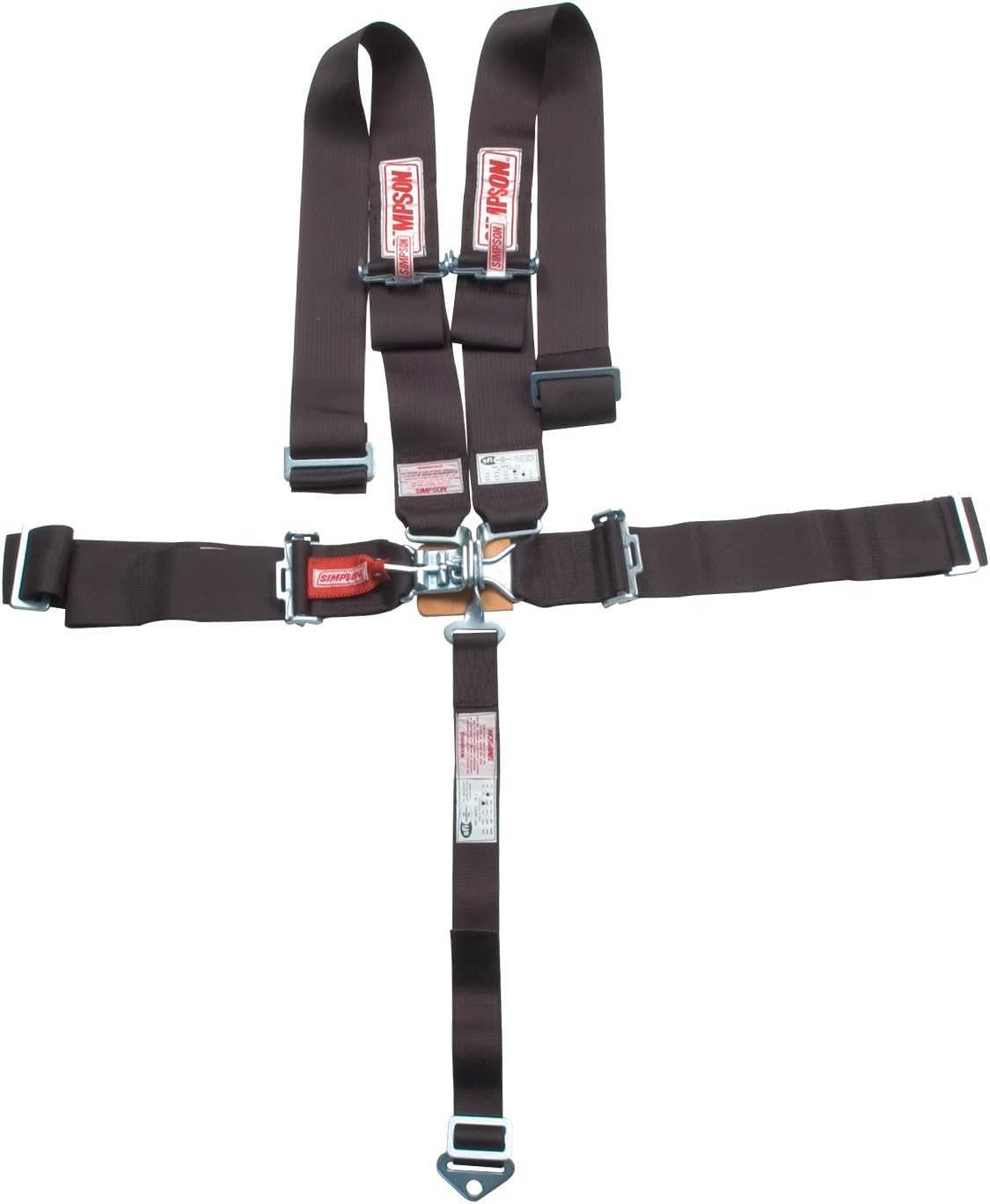 Simpson Safety 29064BKH Simpson Racing  Latch and Link Lap Wrap-Around 5-Point Pull-Down Harness Simpson Safety 29064BKH