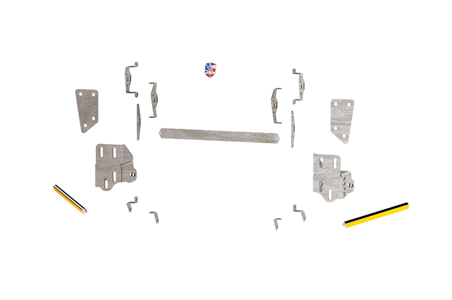 Road Armor 6112DFBH Identity Front Bumper Components; Accent Lights; Raw Steel; Road Armor 6112DFBH