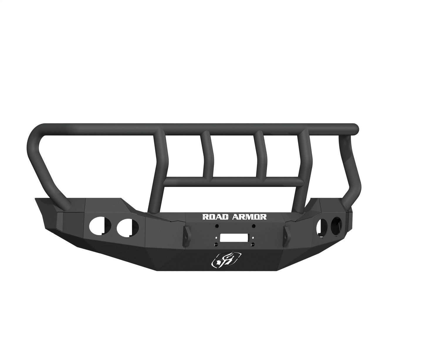 Road Armor 611402B Stealth Winch Front Bumper; Titan II Guard; Satin Black; Warn M12000; Road Armor 611402B