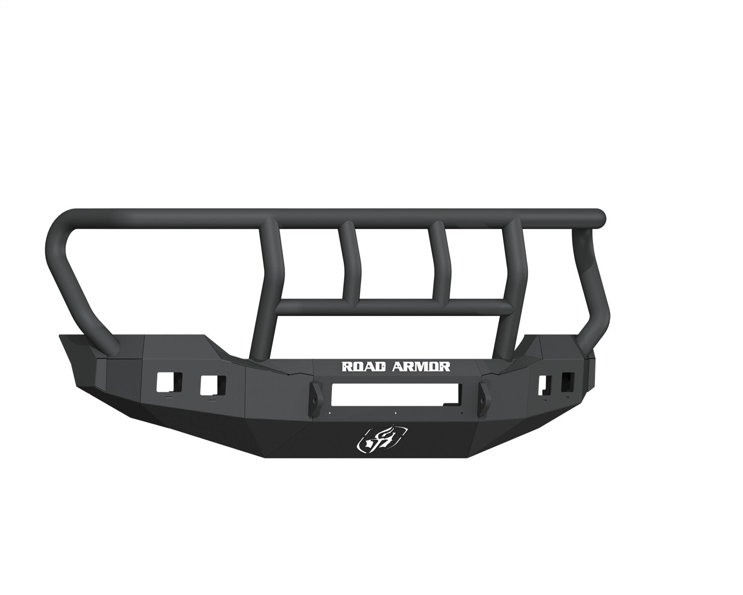 Road Armor 6114R2B-NW Stealth Non-Winch Front Bumper; Titan II; Satin Black; Square Fog Light Holes; Road Armor 6114R2B-NW