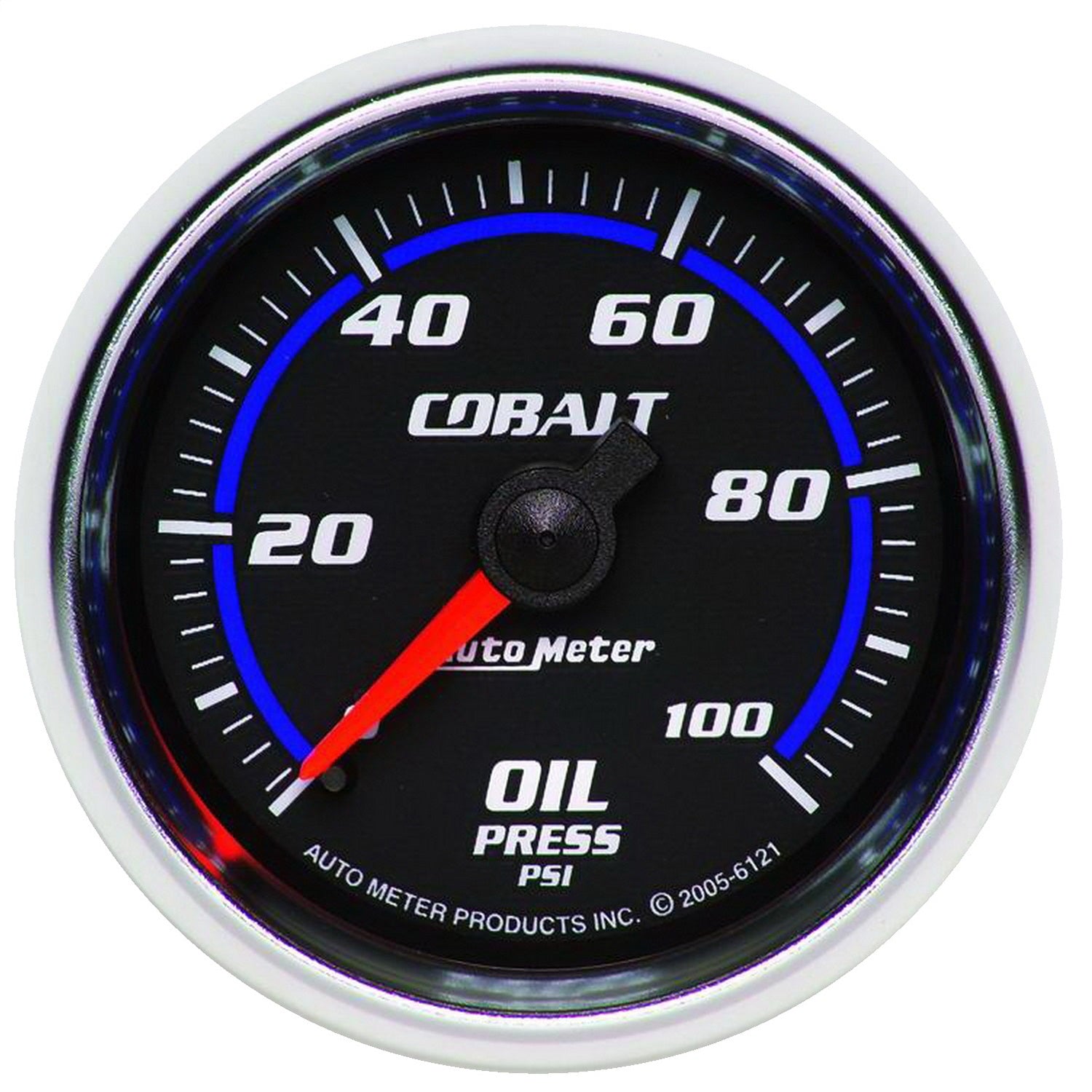 AutoMeter 6121 GAUGE; OIL PRESSURE; 2 1/16in.; 100PSI; MECHANICAL; COBALT AutoMeter 6121