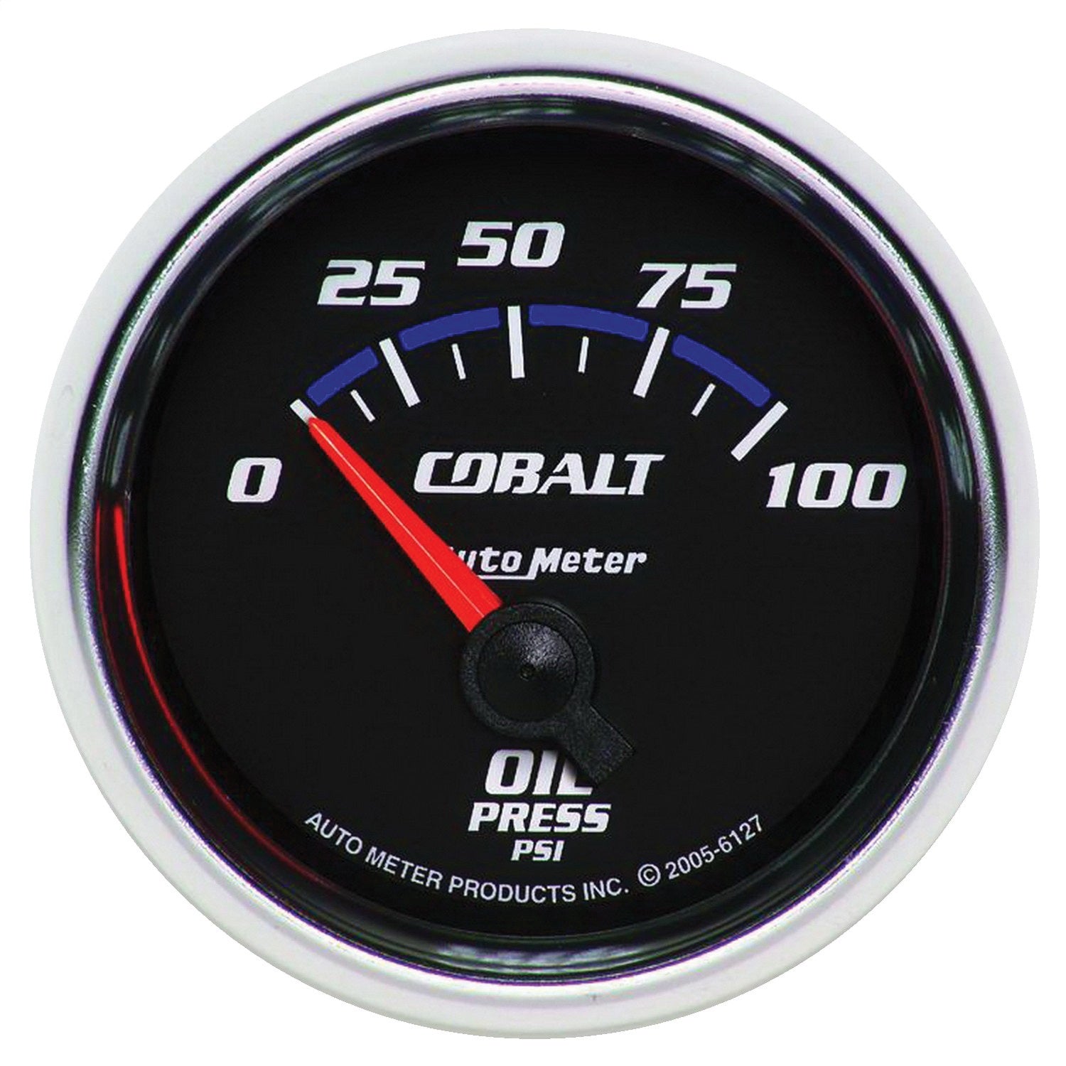 AutoMeter 6127 GAUGE; OIL PRESSURE; 2 1/16in.; 100PSI; ELECTRIC; COBALT AutoMeter 6127