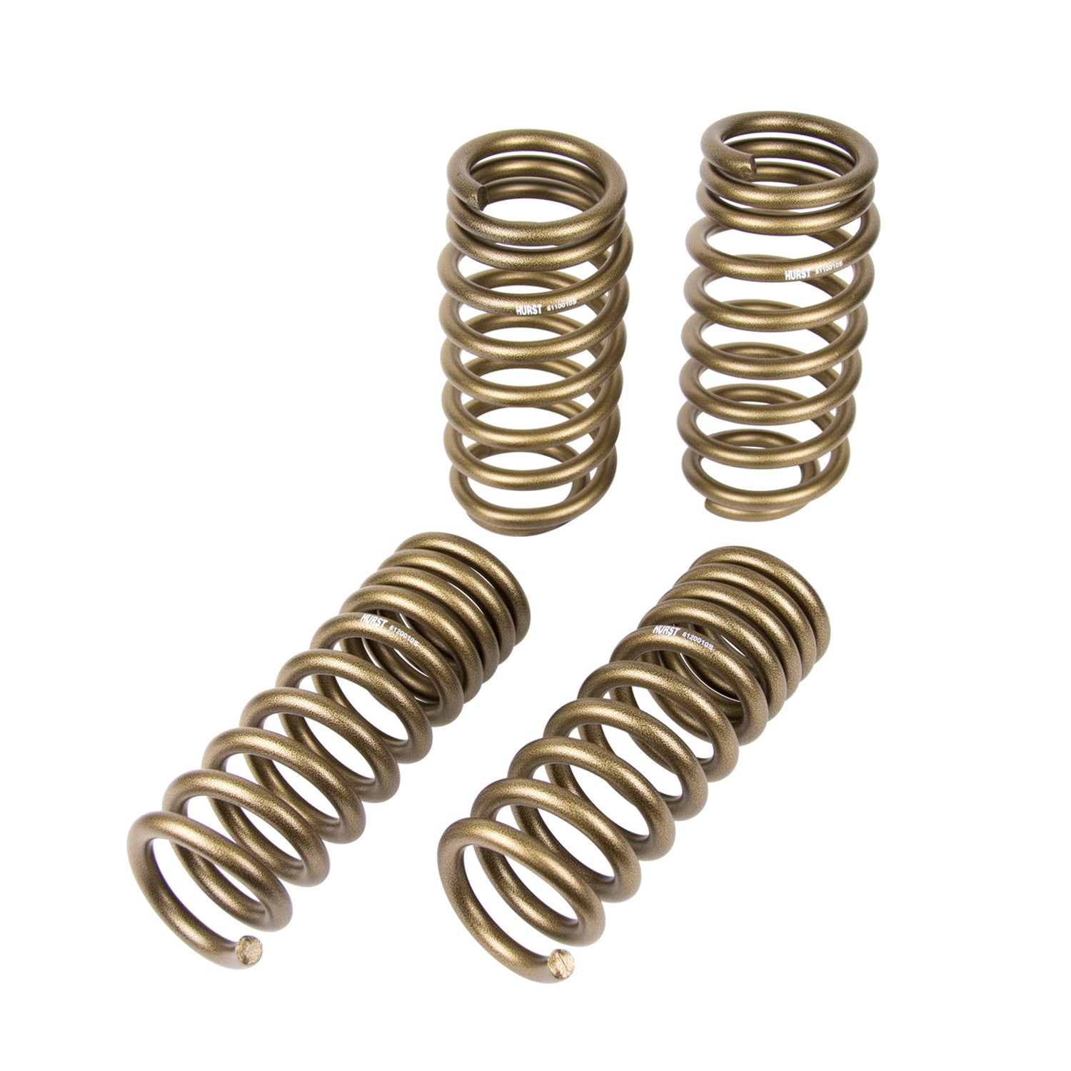 Hurst 6130010 Spring Kit; Stage One; Front and Rear; 1 in. Drop; Hurst Gold Finish; Hurst 6130010