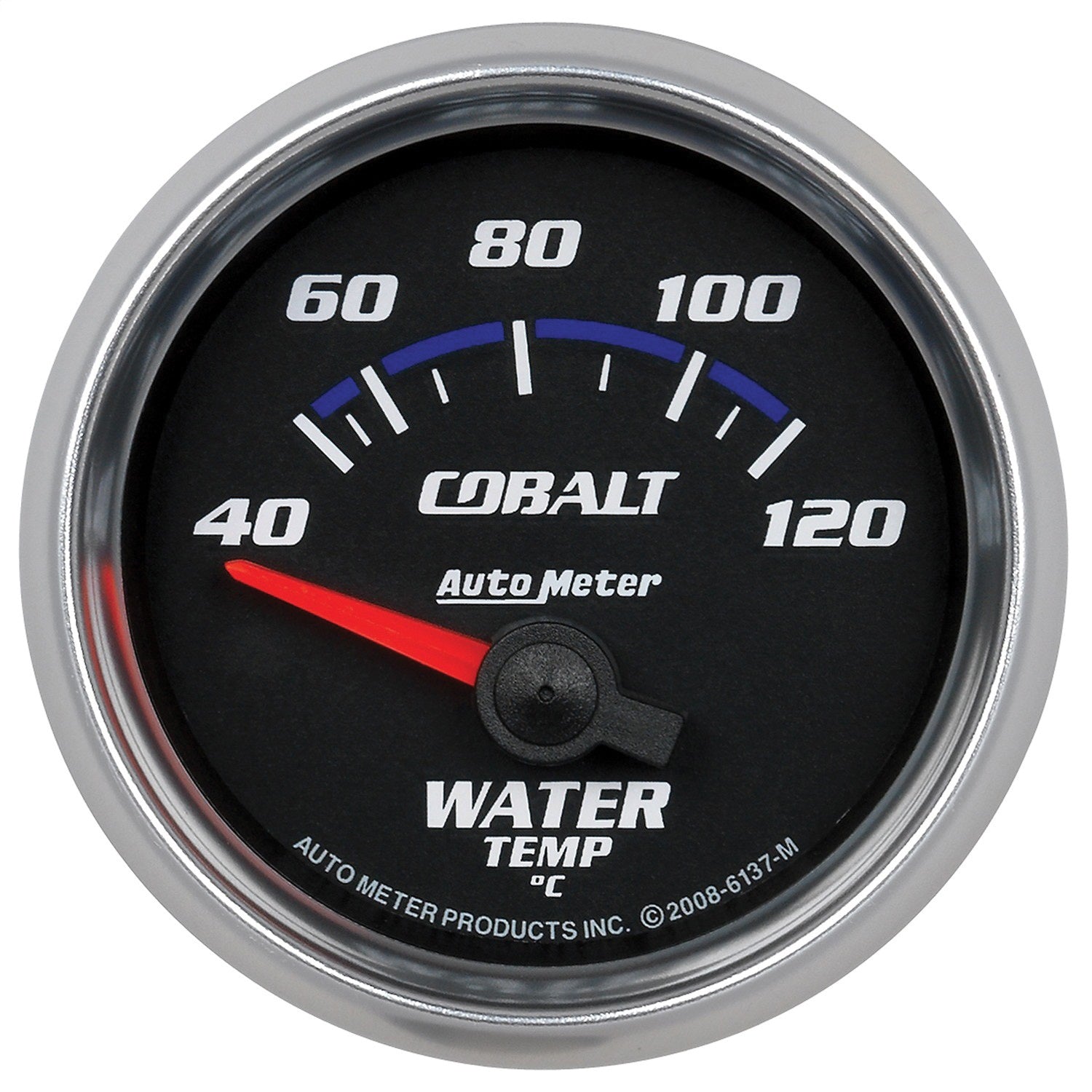 AutoMeter 6137-M GAUGE; WATER TEMP; 2 1/16in.; 40-120deg.C; ELECTRIC; COBALT AutoMeter 6137-M