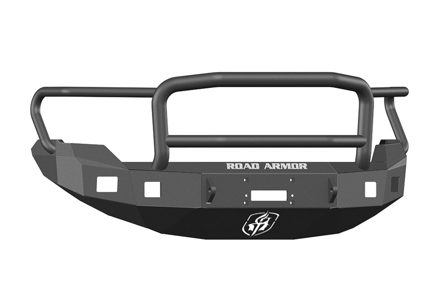 Road Armor 613R5B Stealth Winch Front Bumper; Lonestar Guard; Satin Black; Square Fog Light Holes; Road Armor 613R5B