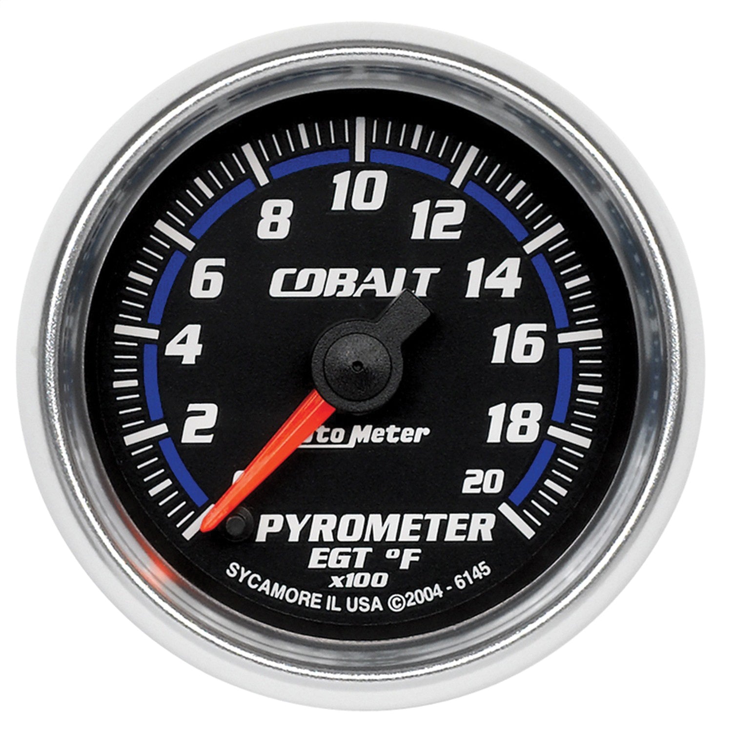 AutoMeter 6145 GAUGE; PYROMETER (EGT); 2 1/16in.; 2000deg.F; DIGITAL STEPPER MOTOR; COBALT AutoMeter 6145