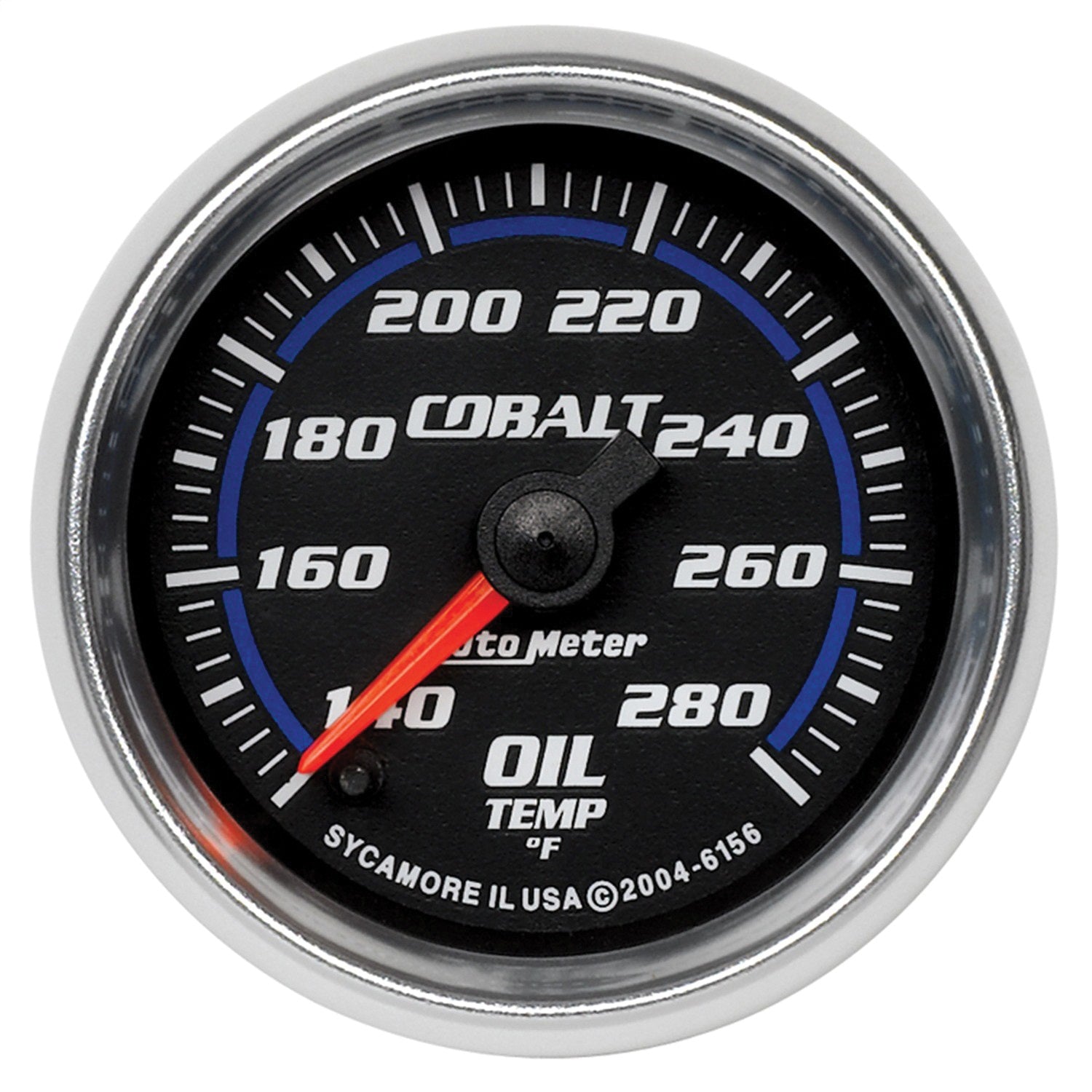 AutoMeter 6156 GAUGE; OIL TEMP; 2 1/16in.; 140-280deg.F; DIGITAL STEPPER MOTOR; COBALT AutoMeter 6156