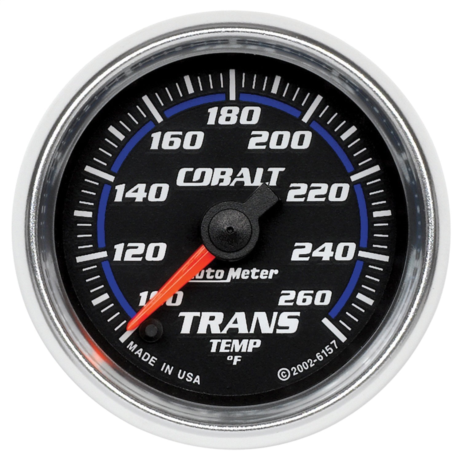AutoMeter 6157 GAUGE; TRANSMISSION TEMP; 2 1/16in.; 100-260deg.F; DIGITAL STEPPER MOTOR; COBALT AutoMeter 6157