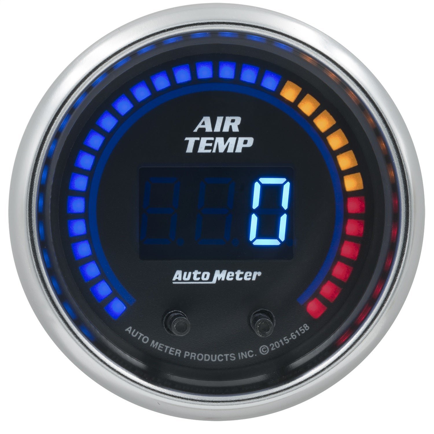 AutoMeter 6158 GAUGE; AIR TEMP; DUAL; 2 1/16in.; 0-300deg.F; DIGITAL; COBALT AutoMeter 6158