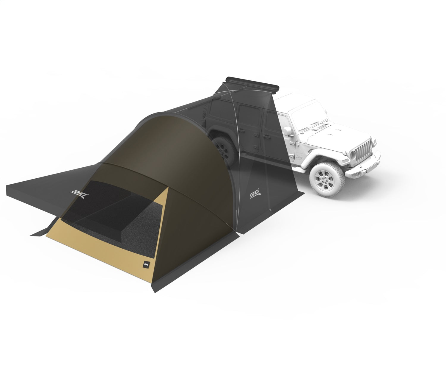 3D MAXpider 6159B-02 Awning; Tan; Compatible w/ Modular Car Awning Inner; 3D MAXpider 6159B-02