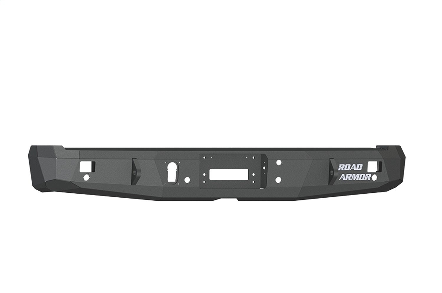 Road Armor 61600B Stealth Winch Rear Bumper; Steel; Satin Black; Road Armor 61600B