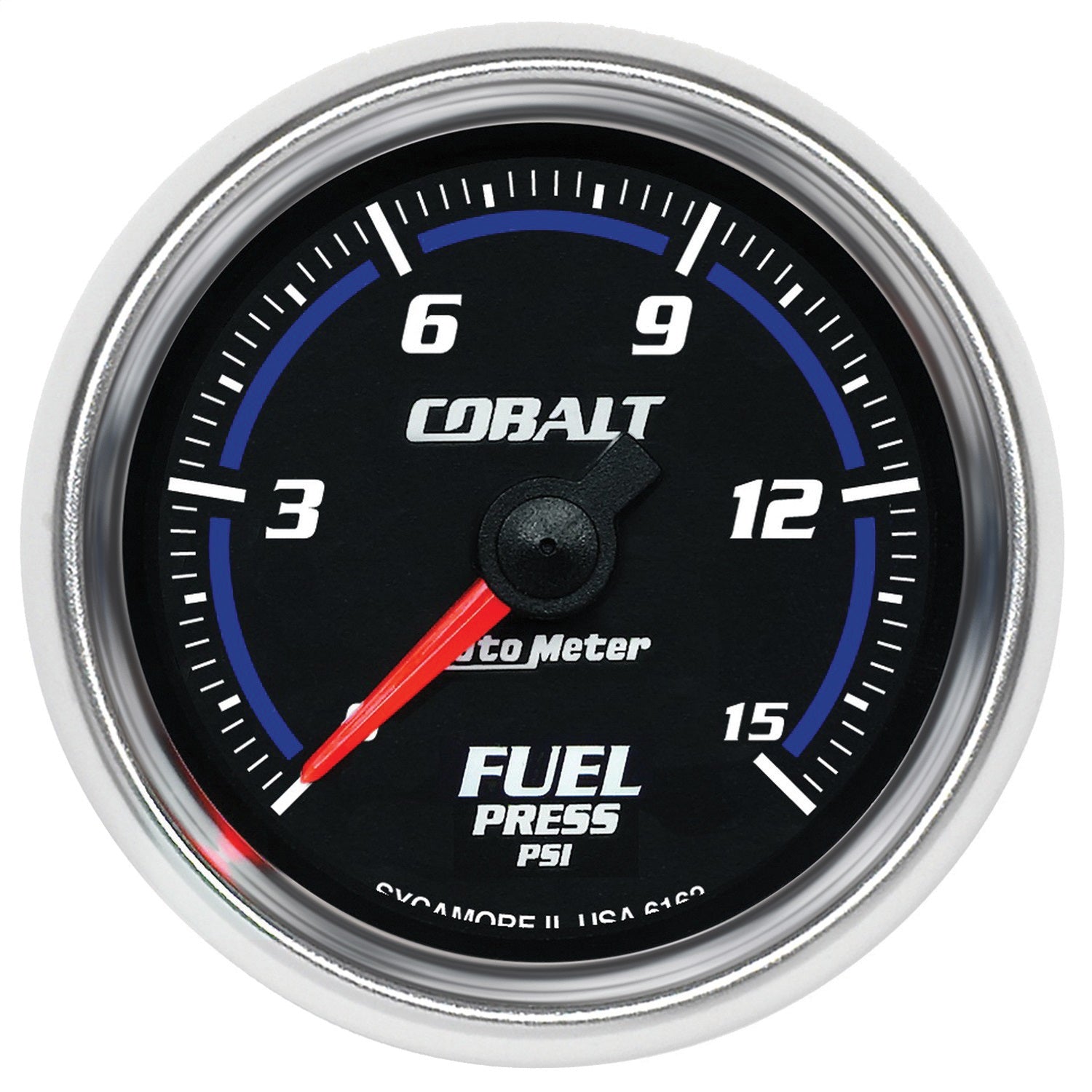 AutoMeter 6162 GAUGE; FUEL PRESSURE; 2 1/16in.; 15PSI; DIGITAL STEPPER MOTOR; COBALT AutoMeter 6162