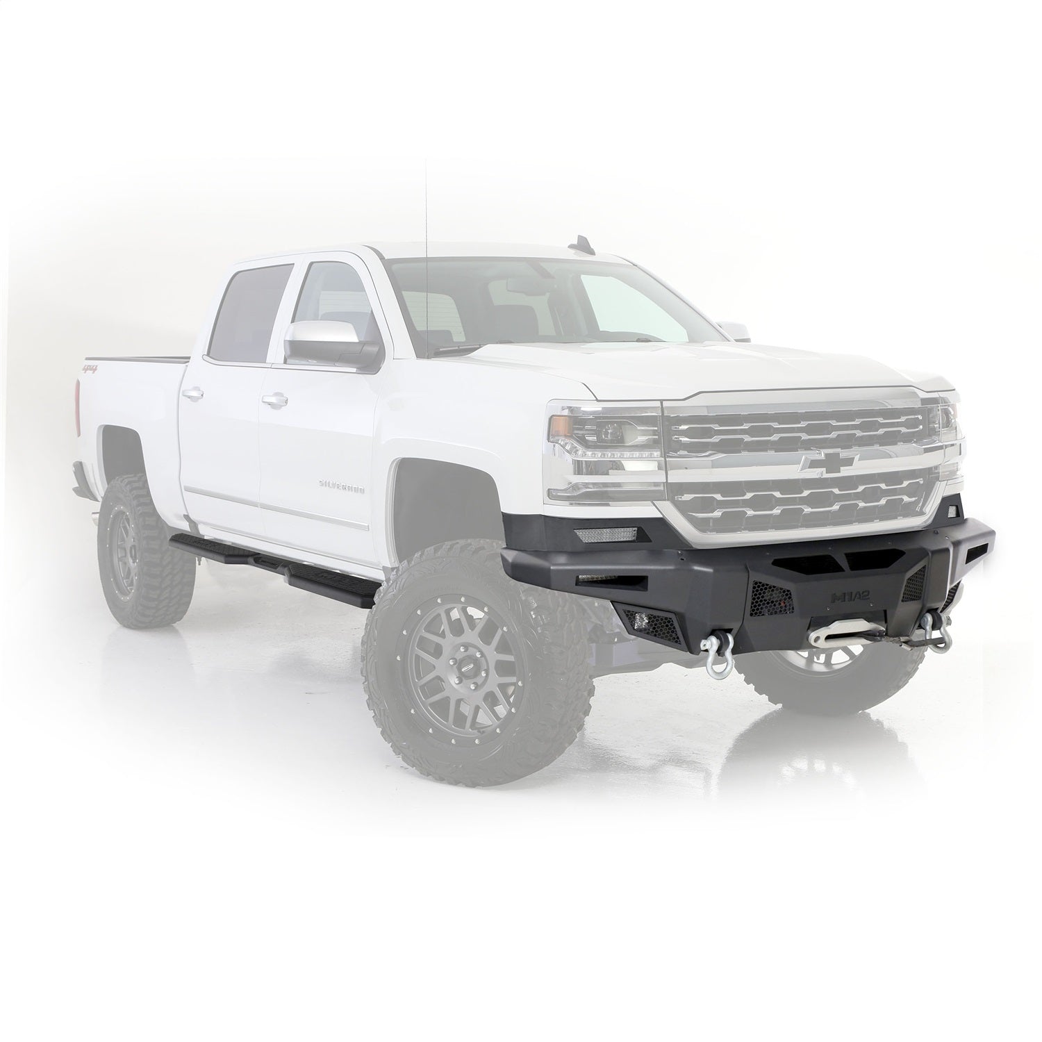 M1A2 Truck Side Step; w/ Hardware Included; Black powder coat finish; Smittybilt 616922