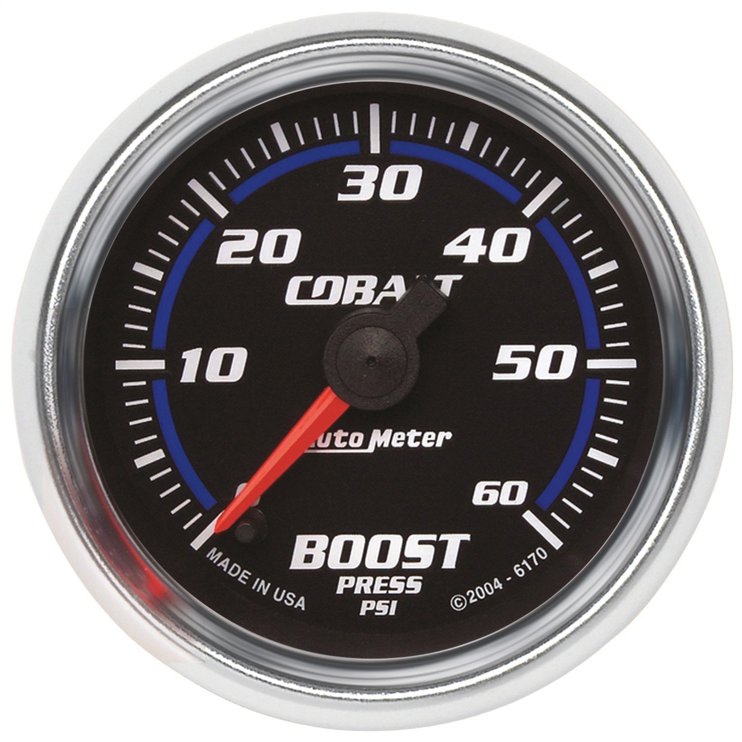 AutoMeter 6170 GAUGE; BOOST; 2 1/16in.; 60PSI; DIGITAL STEPPER MOTOR; COBALT AutoMeter 6170