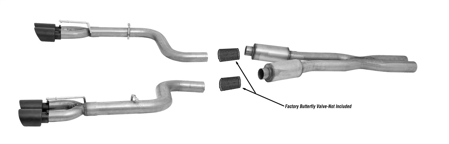 Gibson Performance Exhaust 617010-B Cat-Back Dual Exhaust System; Black Ceramic Gibson Performance Exhaust 617010-B