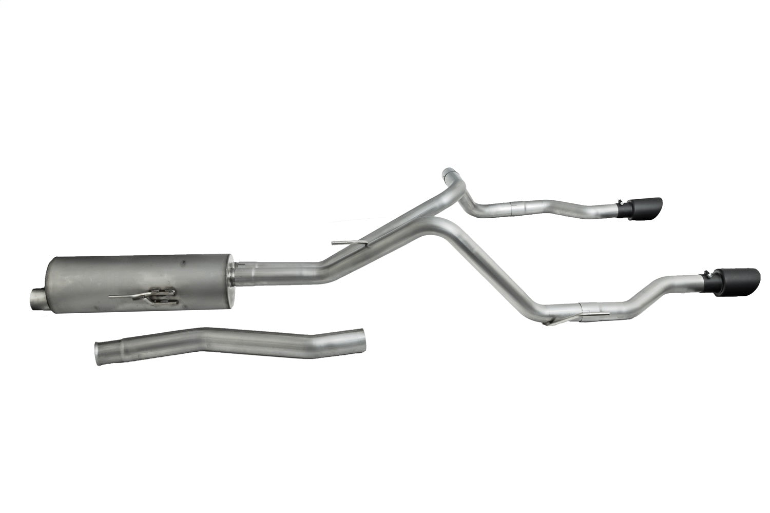 Gibson Performance Exhaust 617410B Black Elite Cat-Back Dual Split Exhaust System; Stainless Gibson Performance Exhaust 617410B