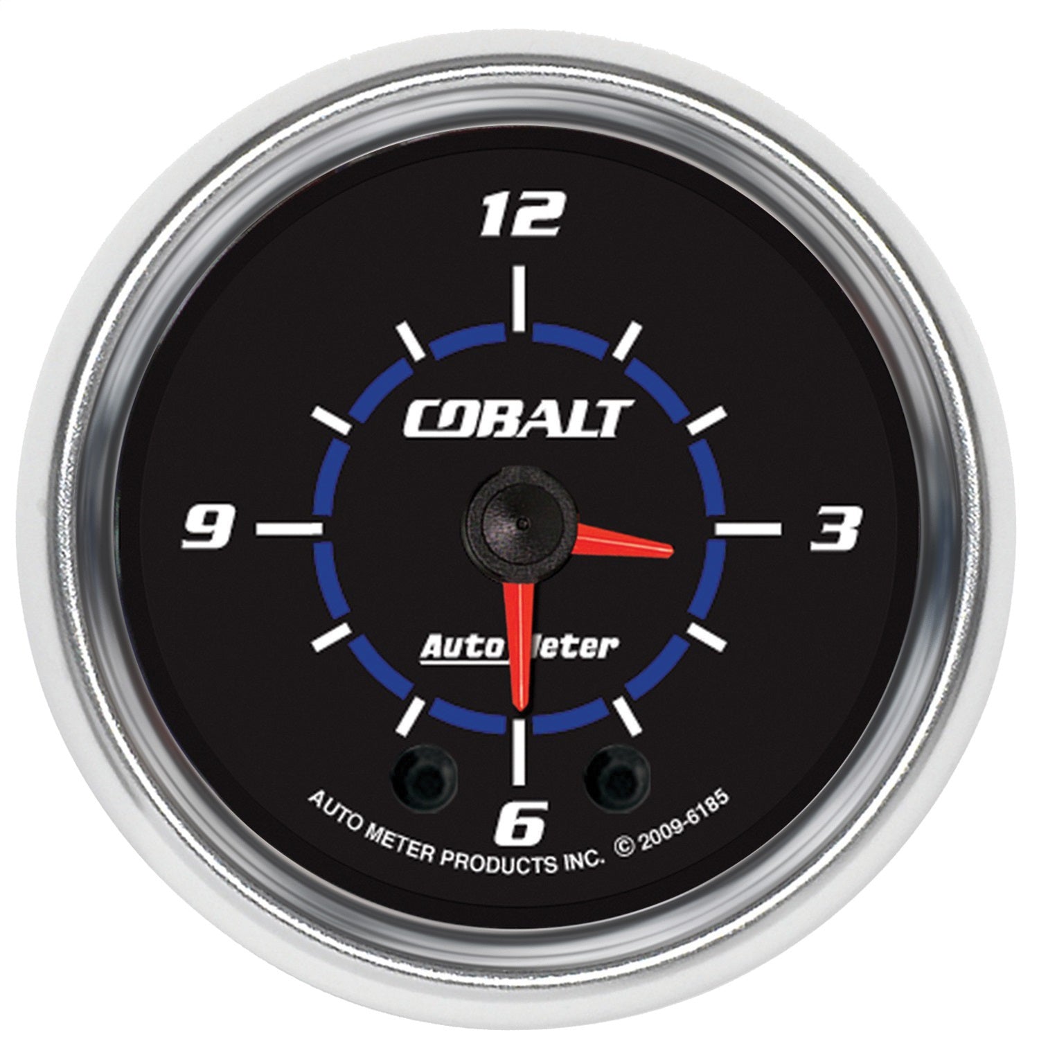 AutoMeter 6185 GAUGE; CLOCK; 2 1/16in.; 12HR; ANALOG; COBALT AutoMeter 6185