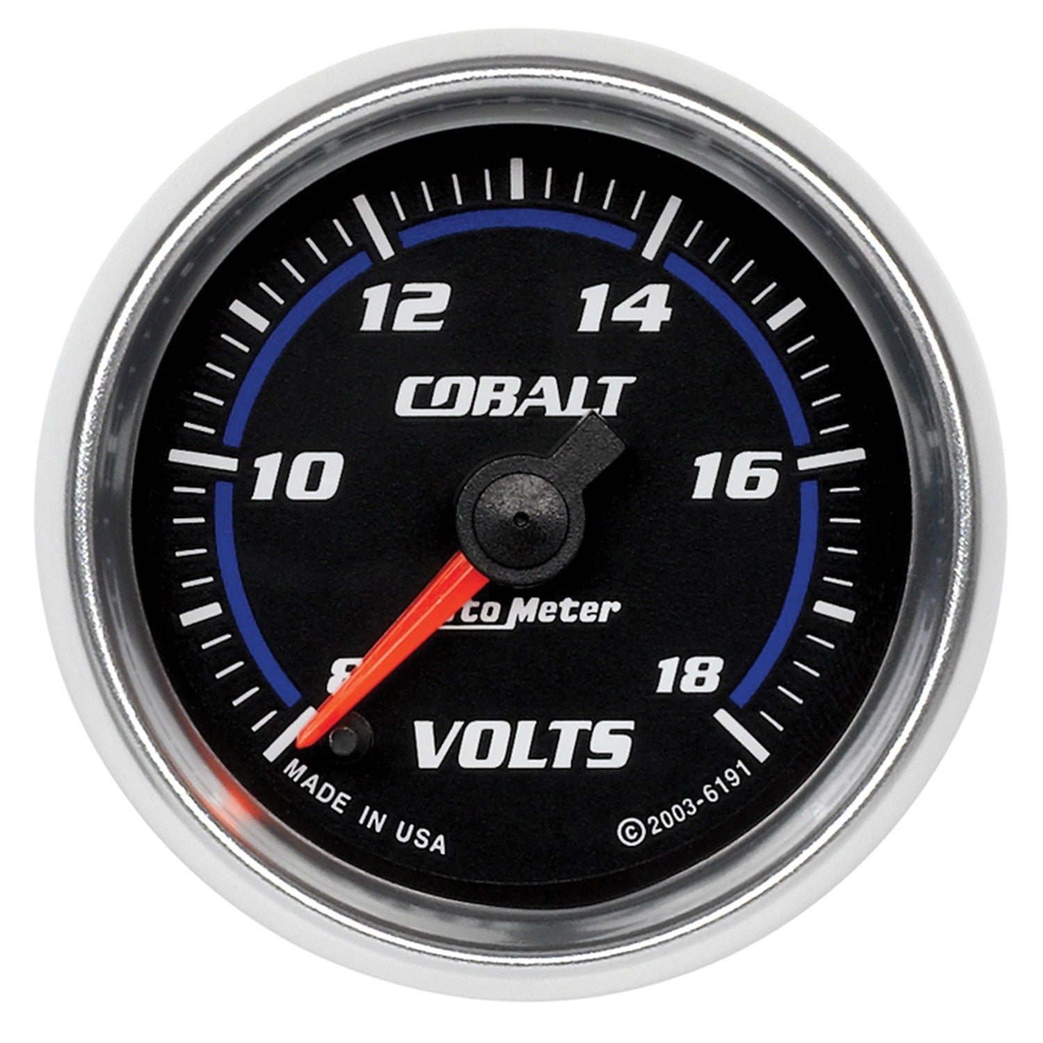 AutoMeter 6191 GAUGE; VOLTMETER; 2 1/16in.; 18V; DIGITAL STEPPER MOTOR; COBALT AutoMeter 6191