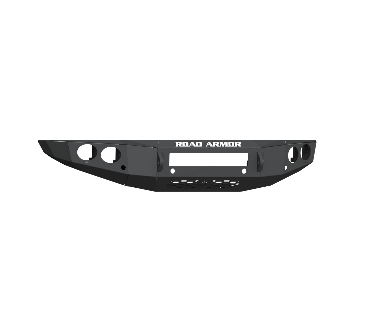 Road Armor 6191FR0B-NW Stealth Non-Winch Front Bumper; Texture Black; Round Light Port; Road Armor 6191FR0B-NW