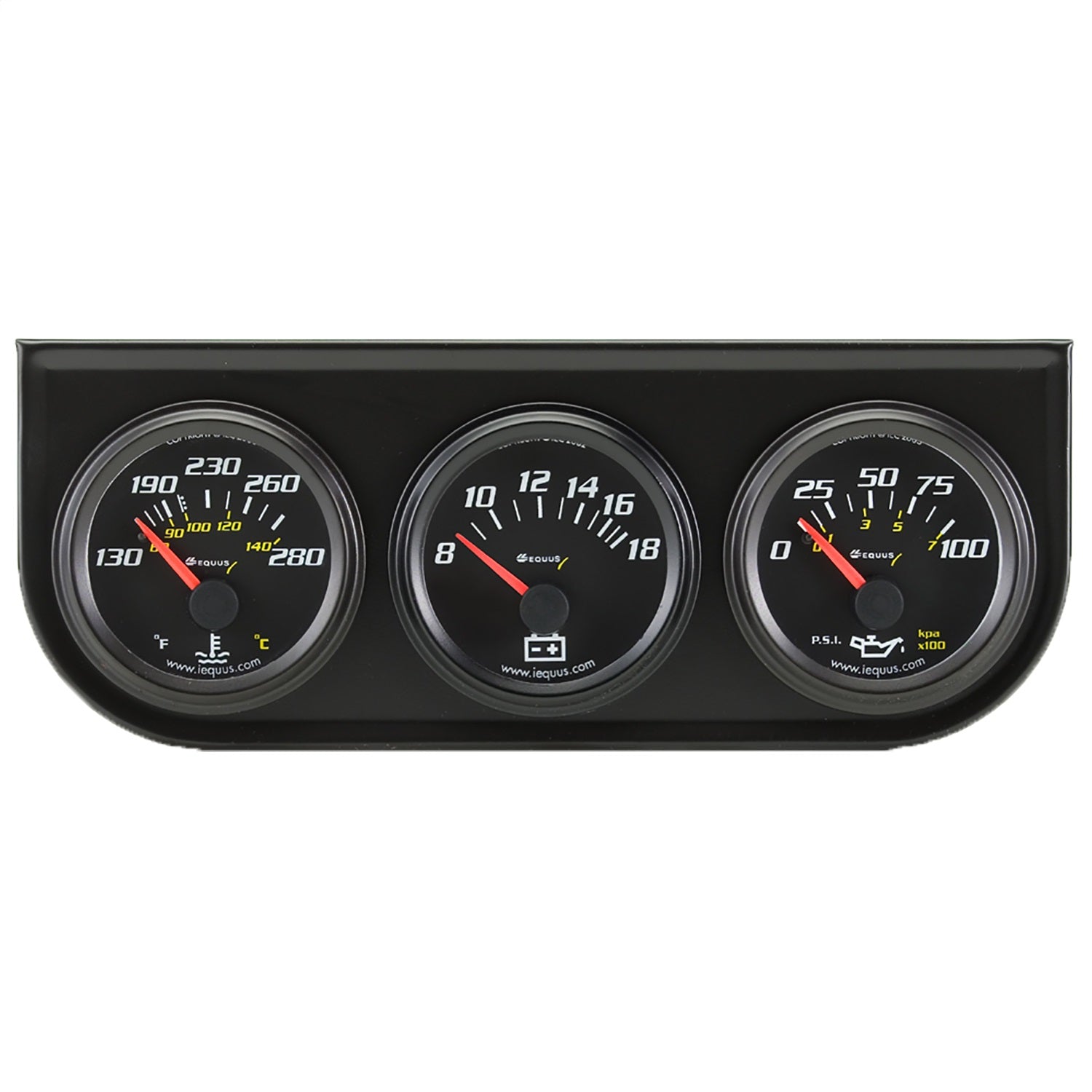 Equus E6200 GA CONSOLE; WT/VOLT/OP; 2in.; 90deg. SWEEP M; 280deg.F/18V/100PSI; BK DIAL BK PN Equus E6200