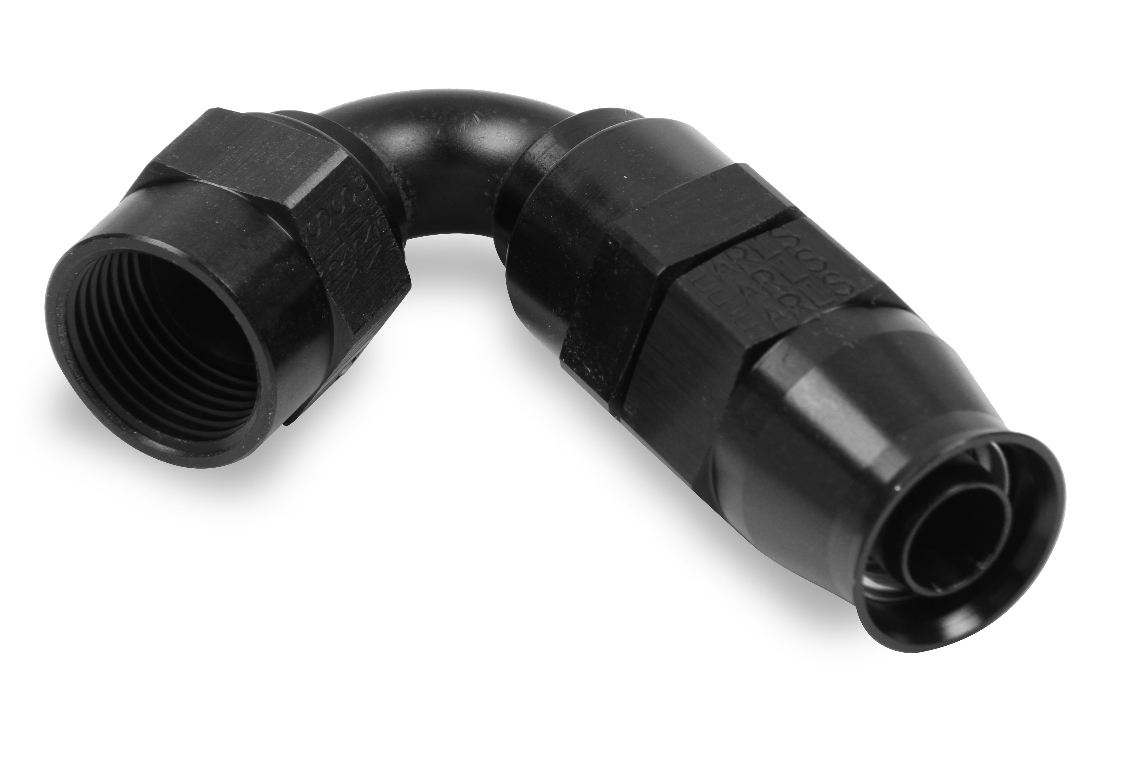 -12 AN Twist-on (Dynamic Swivel) 120 Degree Bent Tube Hose-End