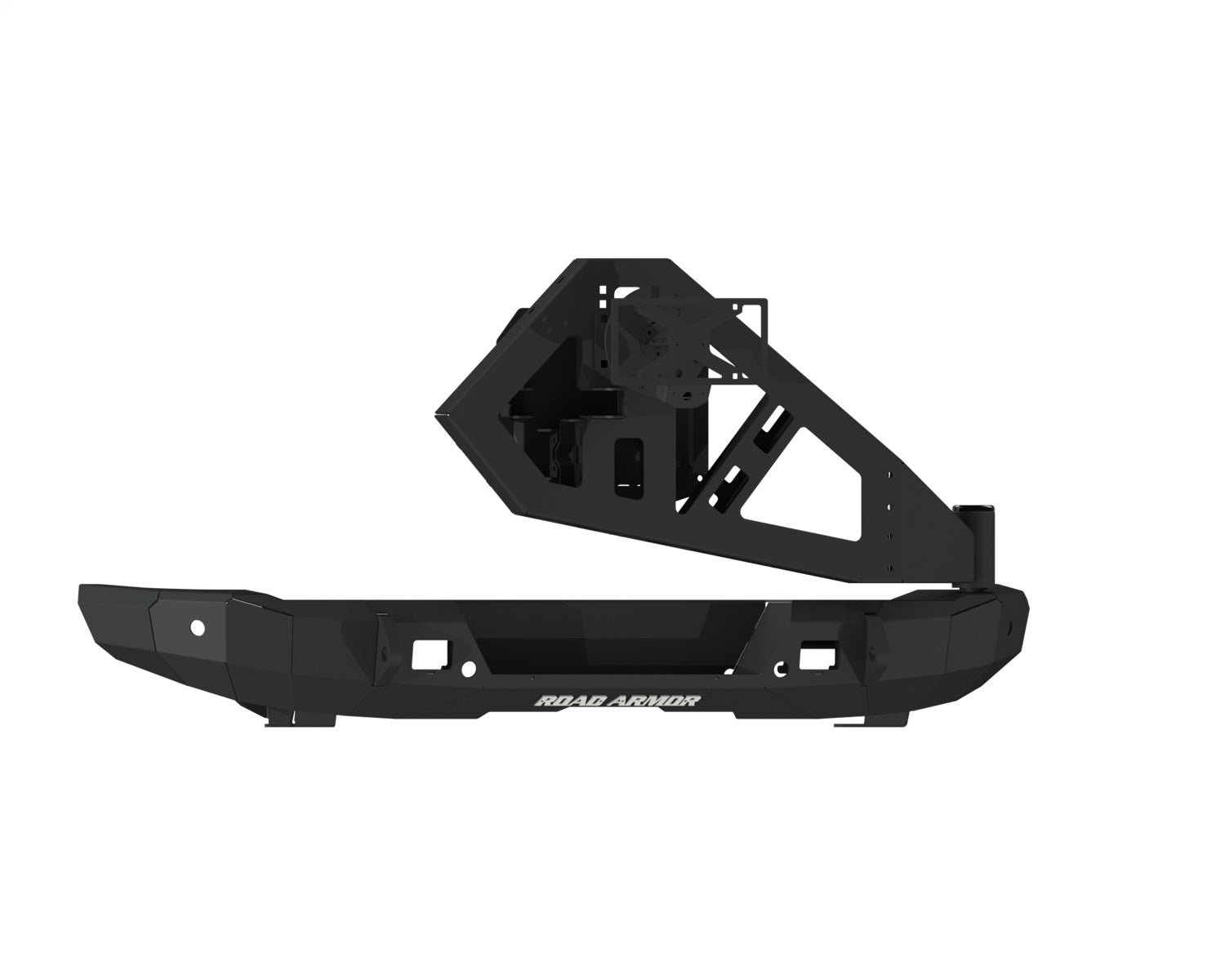 Road Armor 6213R3B-TC Stealth Non-Winch Front Bumper; Texture Black; Tire Carrier; Road Armor 6213R3B-TC