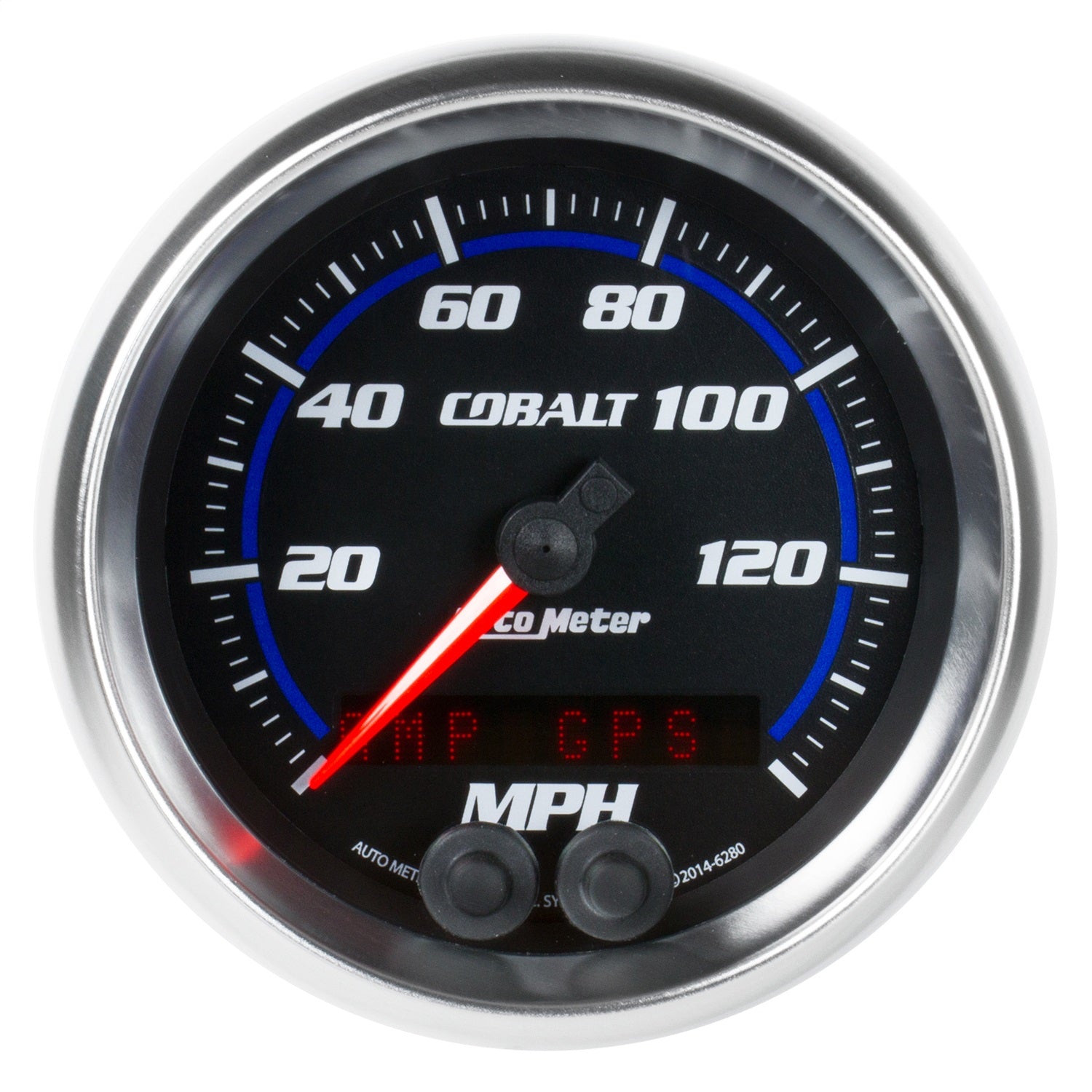 AutoMeter 6280 GAUGE; SPEEDOMETER; 3 3/8in.; 140MPH; GPS; COBALT AutoMeter 6280