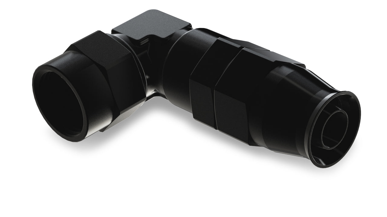 -10 AN Twist-on (Dynamic Swivel) 90 Degree Forged Tube Hose-End