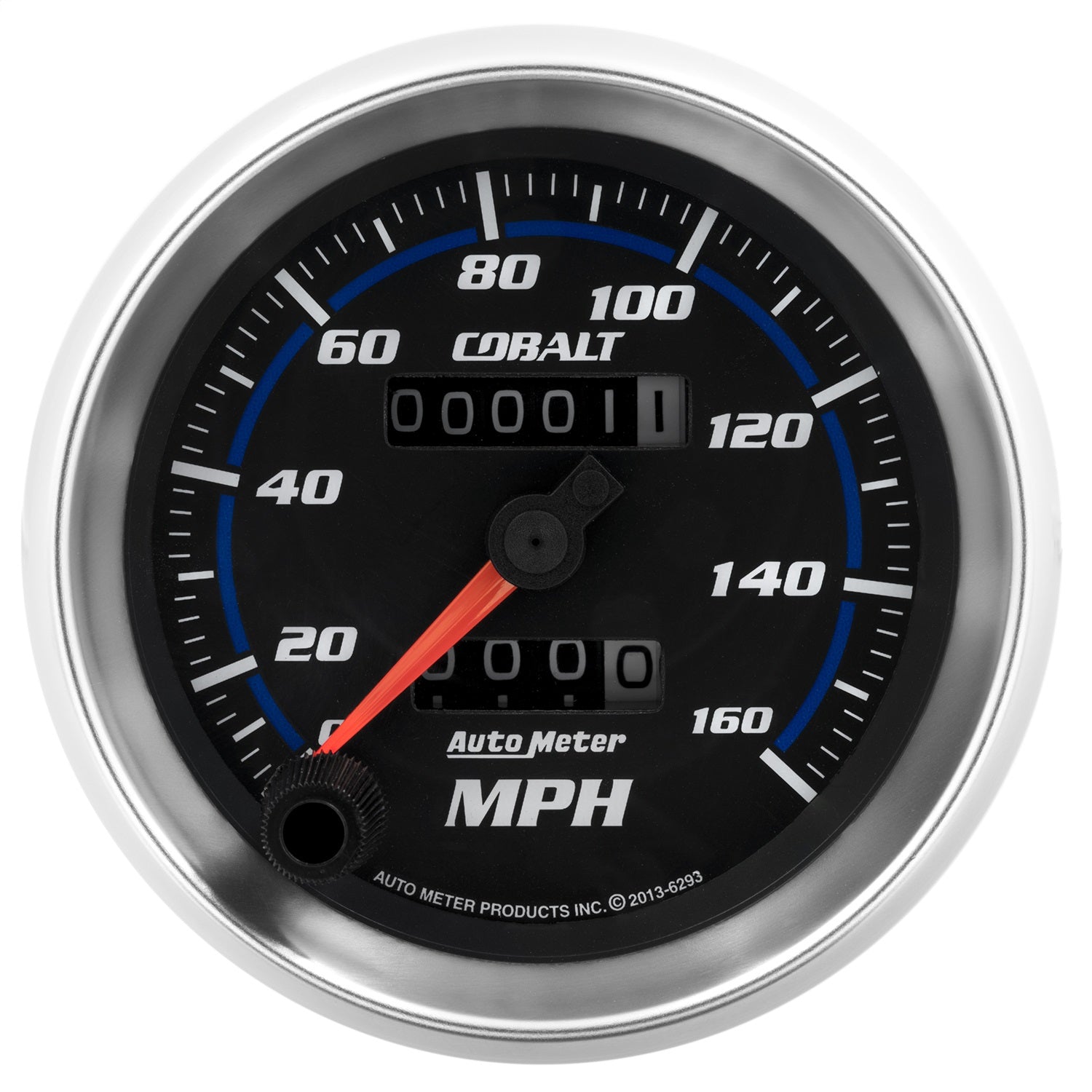 AutoMeter 6293 GAUGE; SPEEDOMETER; 3 3/8in.; 160MPH; MECHANICAL; COBALT AutoMeter 6293