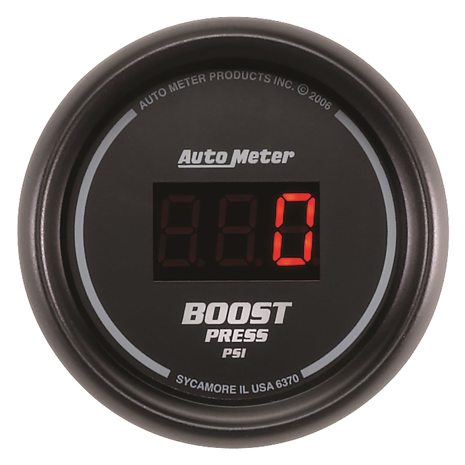 AutoMeter 6370 GAUGE; BOOST; 2 1/16in.; 60PSI; DIGITAL; BLACK DIAL W/RED LED AutoMeter 6370