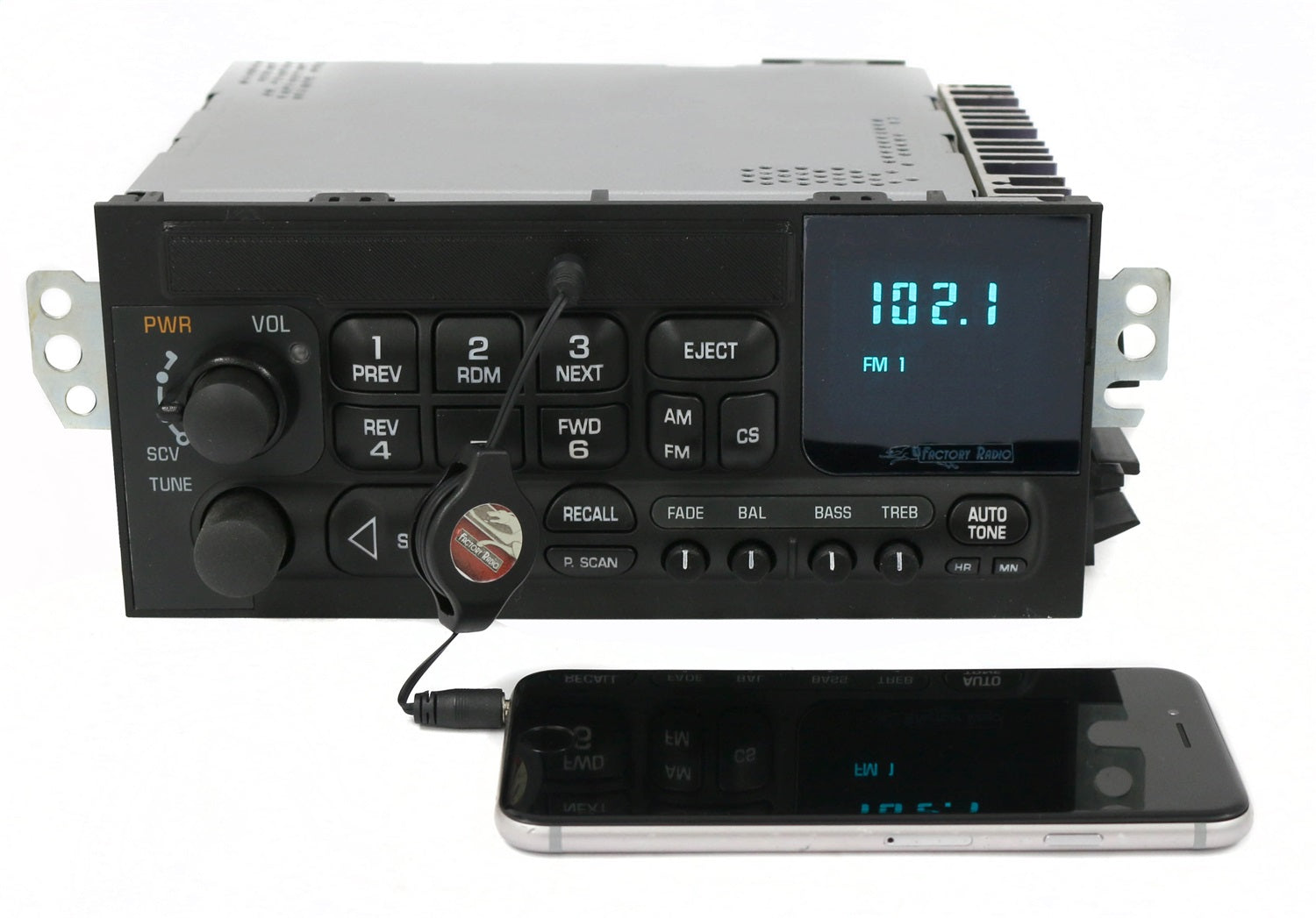 1 Factory Radio 638-01007-A AM FM Radio; New; Black; w/Auxiliary Input; OE Part Number: 638-01007-A; 1 Factory Radio 638-01007-A