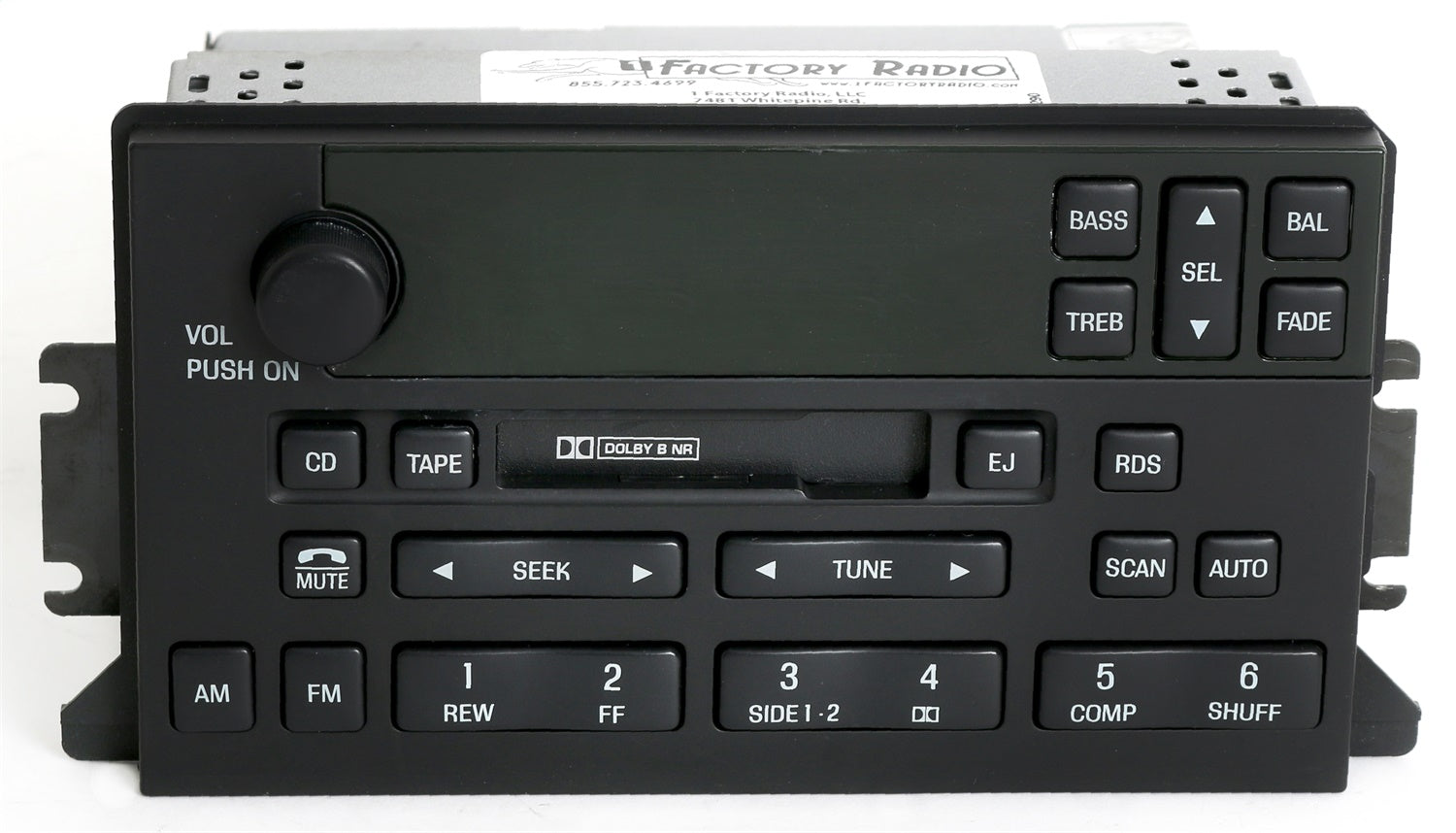 1 Factory Radio 638-01165-NOA AM/FM Radio Cassette Player 1 Factory Radio 638-01165-NOA