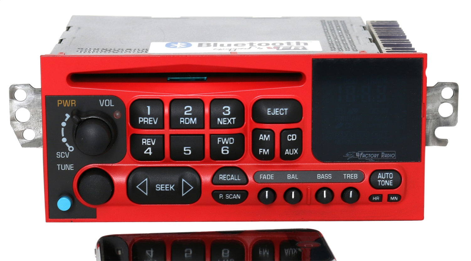 1 Factory Radio 638-01182D-BT-RED AM/FM Radio CD Player 1 Factory Radio 638-01182D-BT-RED