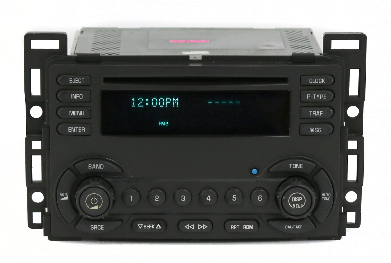 1 Factory Radio 638-01640-BT AM/FM Radio CD Player; Remanufactured; Bluetooth; OE Part Number: 22734878; 1 Factory Radio 638-01640-BT