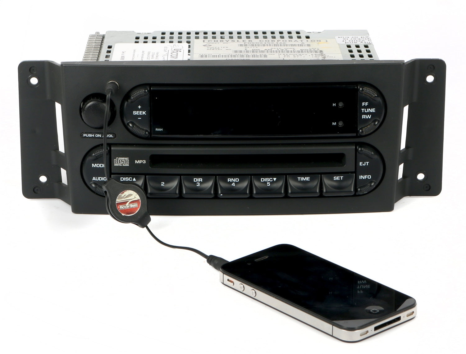 1 Factory Radio 638-01757B-A3 AM/FM Radio CD Player; Remanufactured; Single Disc; OE Part Number: P05094564AE; 1 Factory Radio 638-01757B-A3