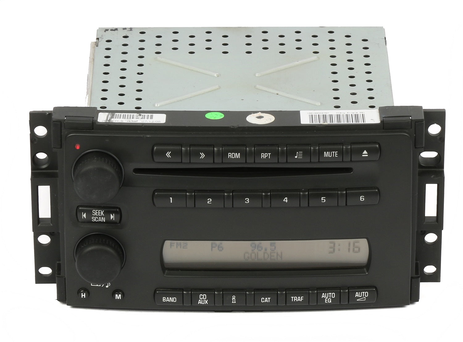 1 Factory Radio 638-01928-NOA4 AM/FM Radio CD Player; Remanufactured; Black; OE Part Number: 15806261; 1 Factory Radio 638-01928-NOA4