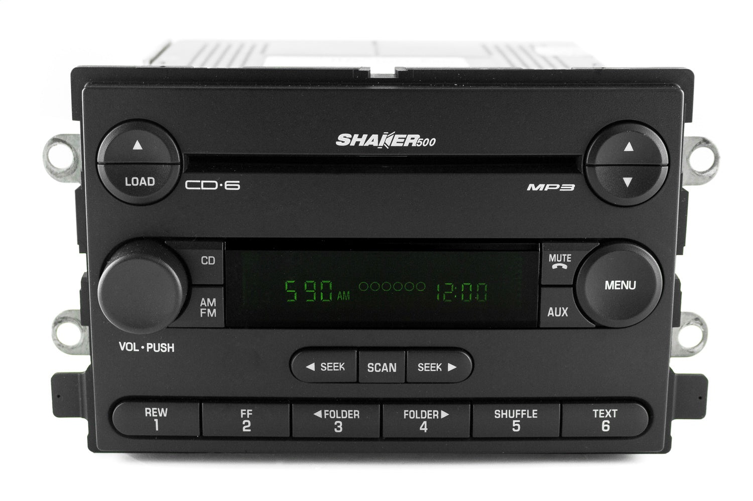 1 Factory Radio 638-02084-NOA AM/FM Radio 6 Disc CD Player; Remanufactured; OE Part Number: 6R3T-18C815-HE; 1 Factory Radio 638-02084-NOA