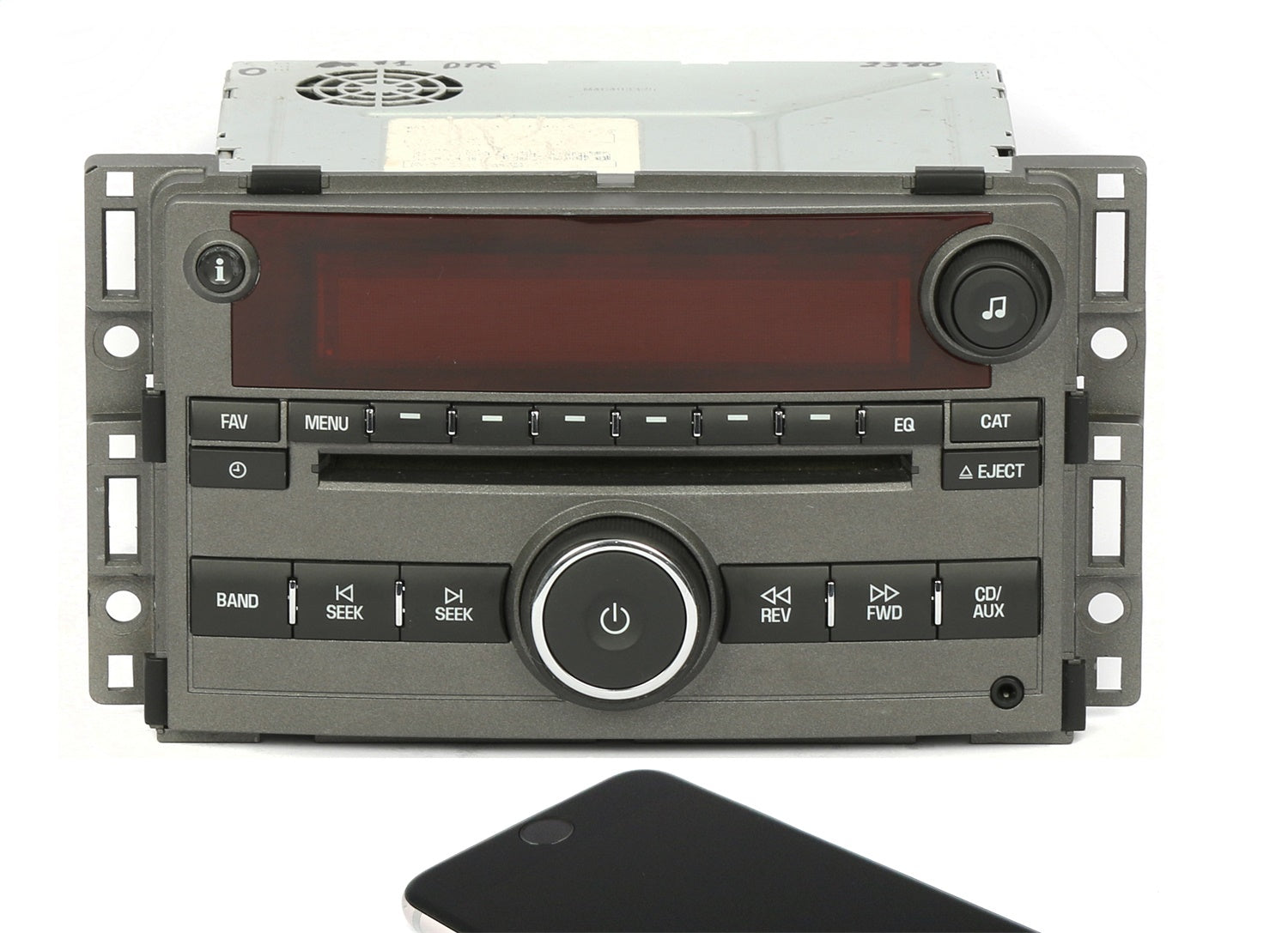 1 Factory Radio 638-02380-D2 AM FM Radio MP3 CD Player; Grey; w/ Auxiliary Input; OE Part Number: 15948188; 1 Factory Radio 638-02380-D2