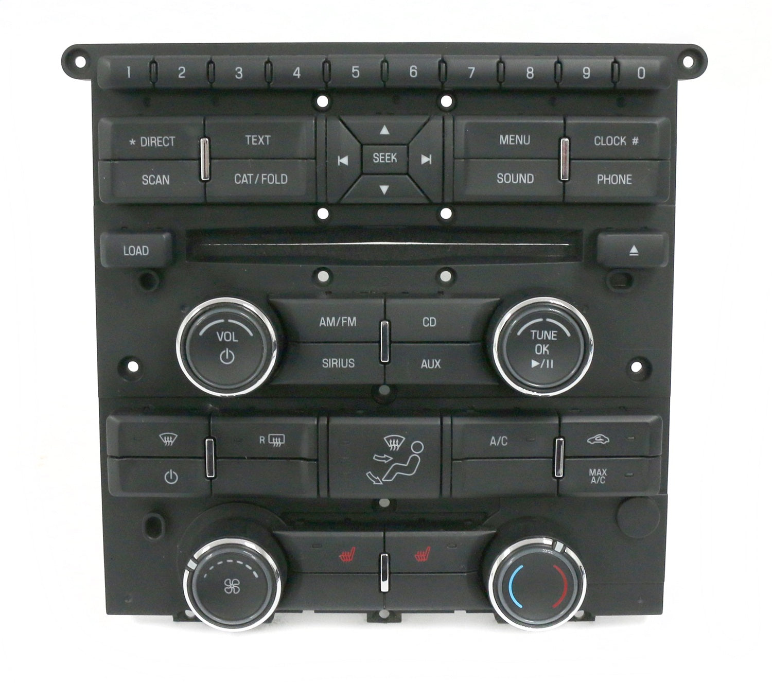 1 Factory Radio 638-03251-NOA Control Panel; Remanufactured; Black; OE Part Number: AR3T-18A802-DG; 1 Factory Radio 638-03251-NOA