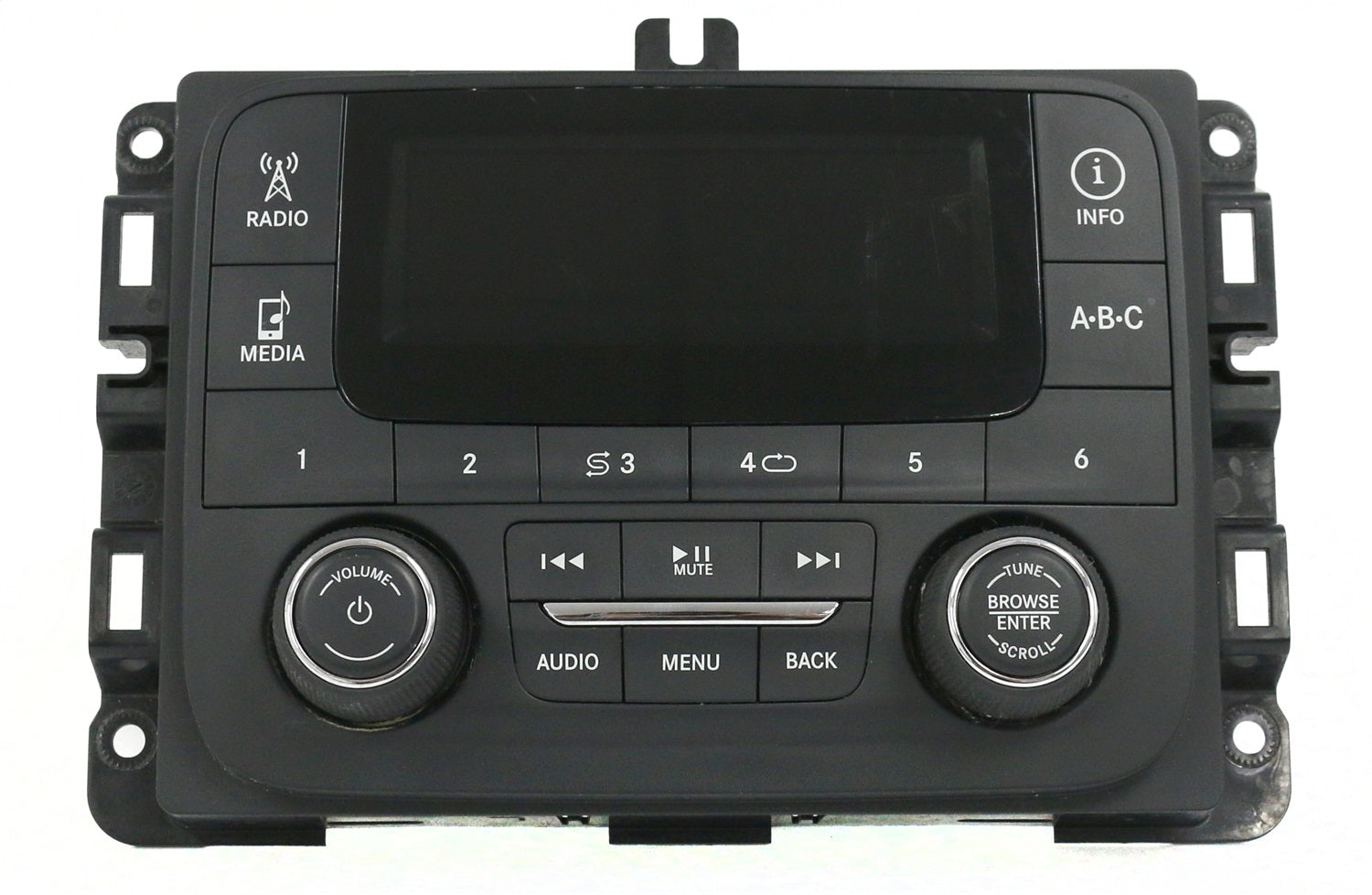1 Factory Radio 638-04015B-NOA AM FM Radio; Remanufactured; Black; Satellite; OE Part Number: P68137113AE; 1 Factory Radio 638-04015B-NOA