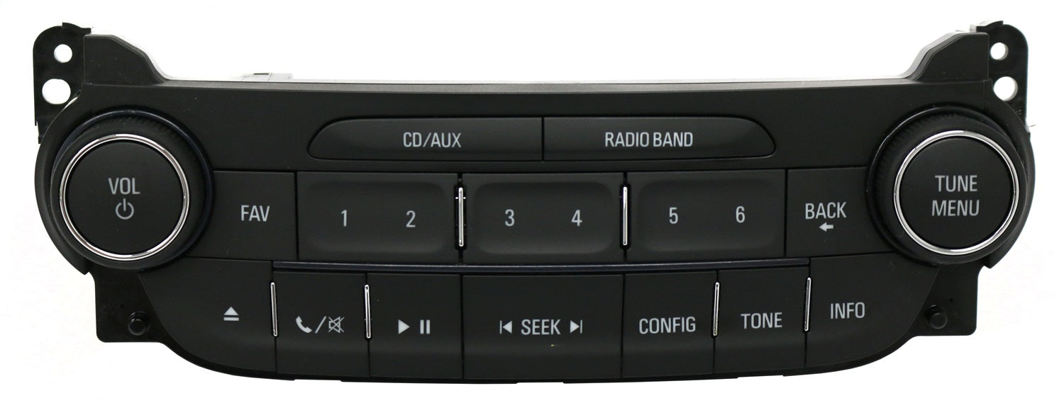 1 Factory Radio 638-04303-NOA Radio Control Panel; Remanufactured; Black; OE Part Number: 23169488; 1 Factory Radio 638-04303-NOA
