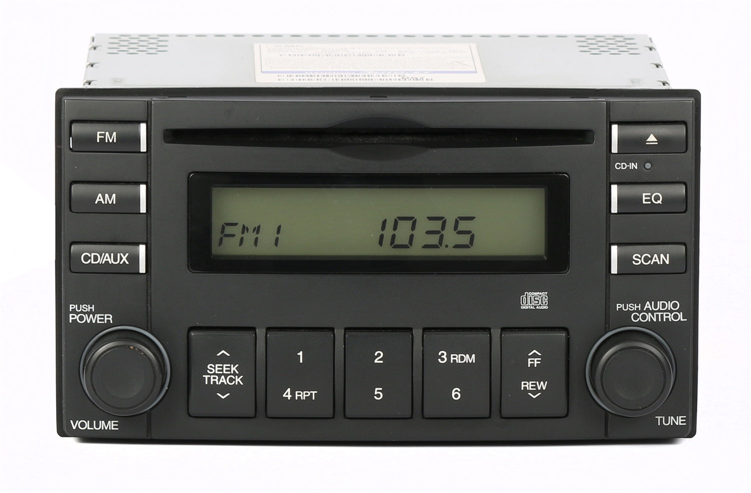 1 Factory Radio 638-50911-NOA-X AM FM Radio CD Player; Remanufactured; Black; OE Part Number: 96150-2F750; 1 Factory Radio 638-50911-NOA-X
