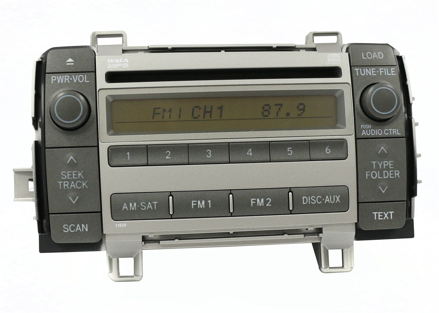 1 Factory Radio 638-51009-NOA AM FM Radio WMA MP3 CD Player; Remanufactured; Gray; OE Part Number: 8612002720; 1 Factory Radio 638-51009-NOA