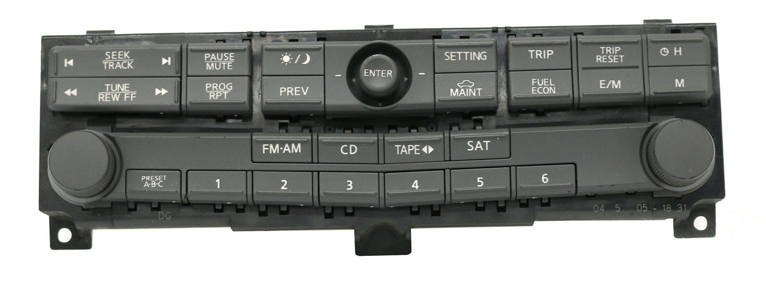 1 Factory Radio 638-51861-NOA Control Panel 1 Factory Radio 638-51861-NOA
